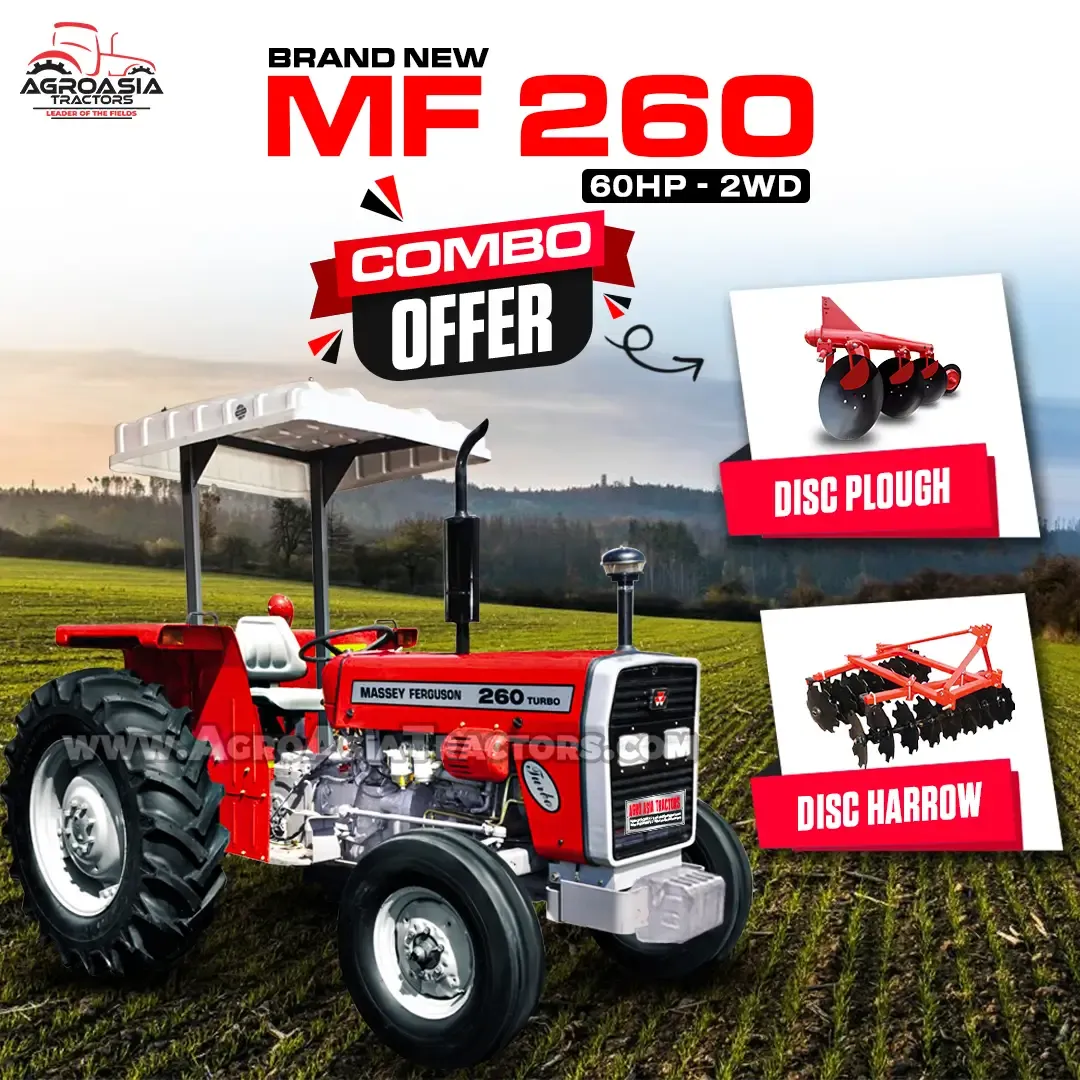 mf260 with disc plough for sale by agroasia