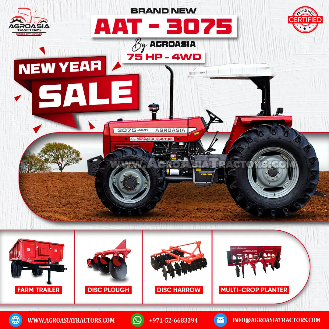 agroasia tractor AAT3075 75HP tractor 4WD for sale