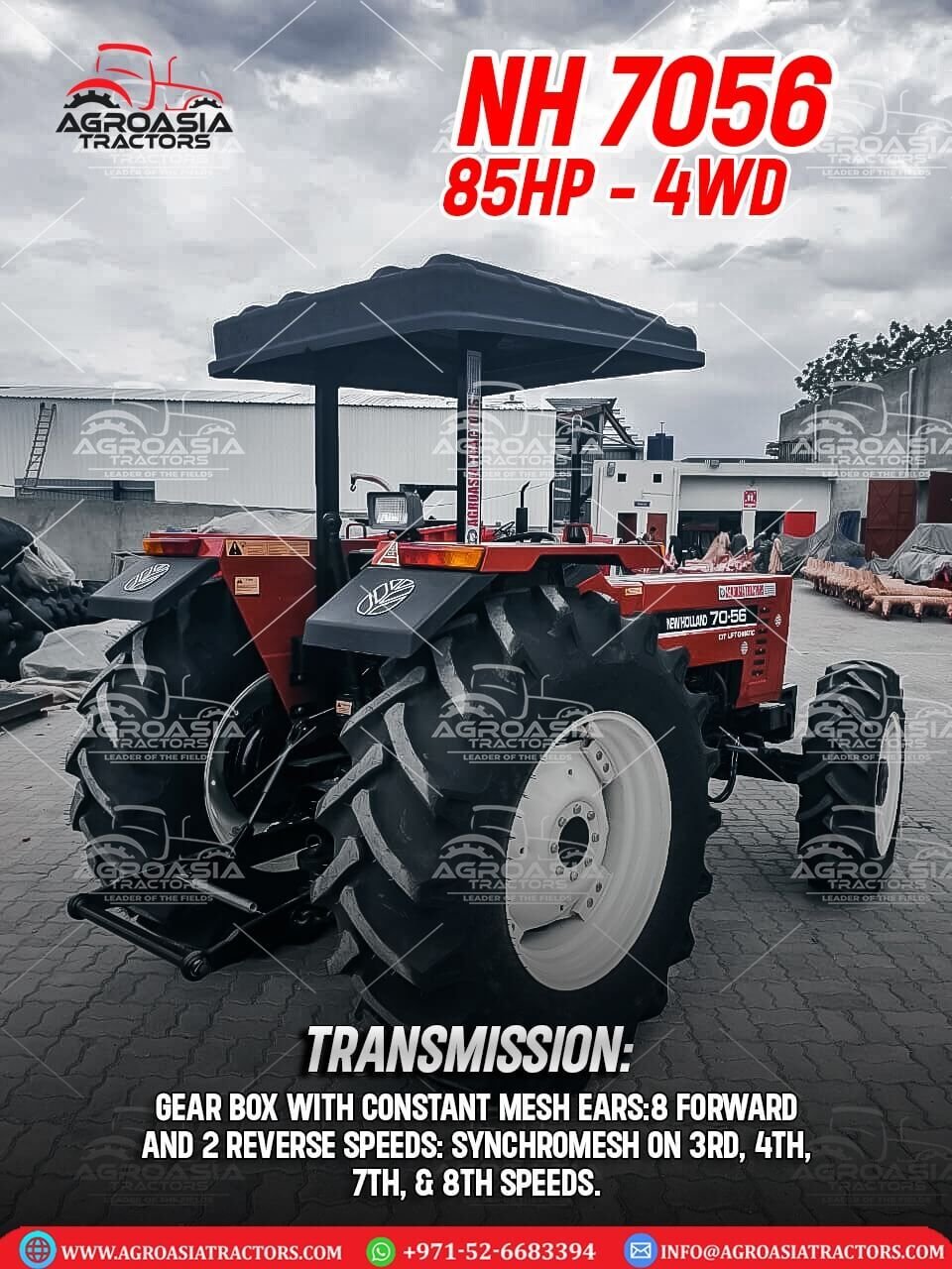 new holland NH7056 85hp 4wd tractor by agroasia tractors