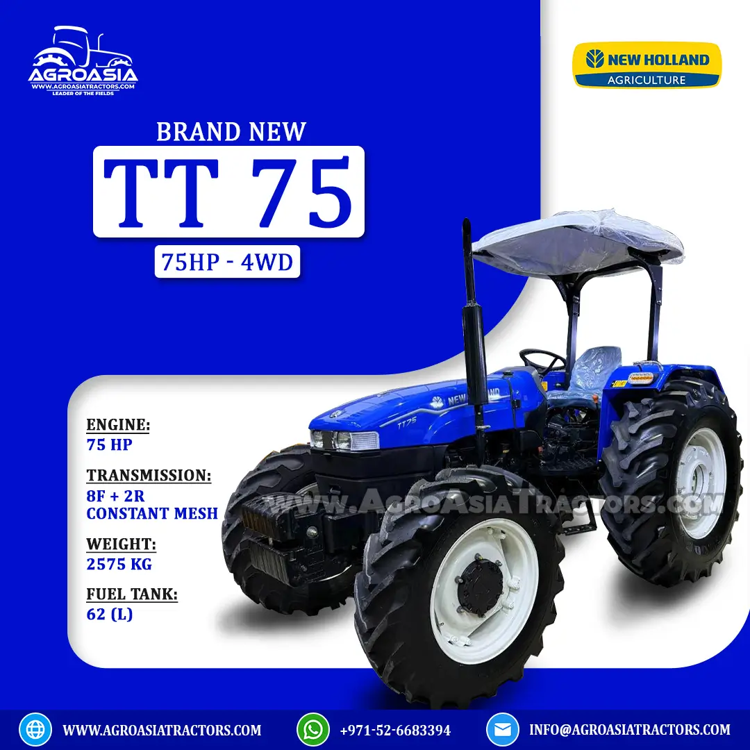 New Holland TT75 for sale in UAE, Africa by agroasia tractors. Year end sale