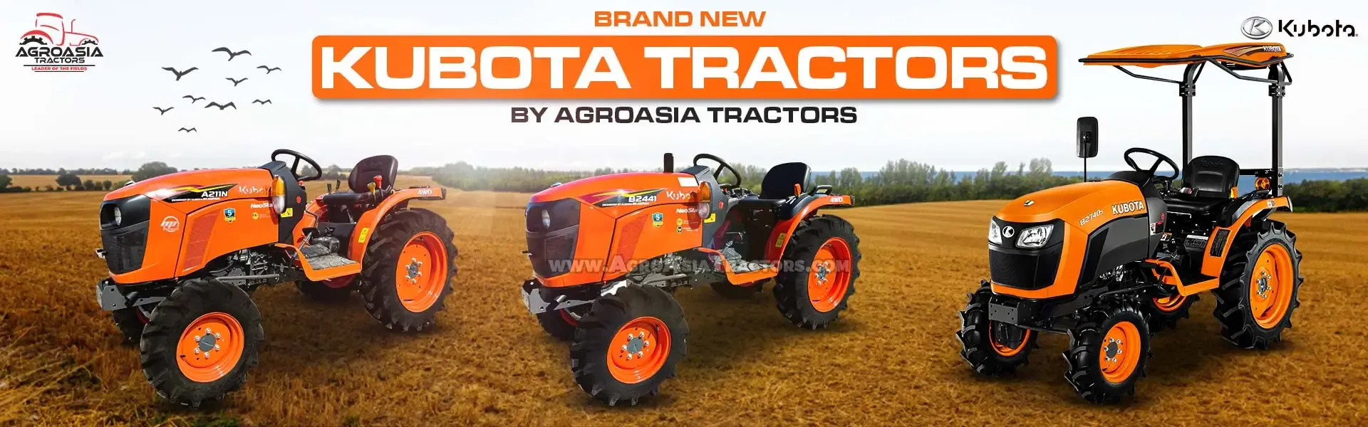 kubota tractors by agroasia tractors