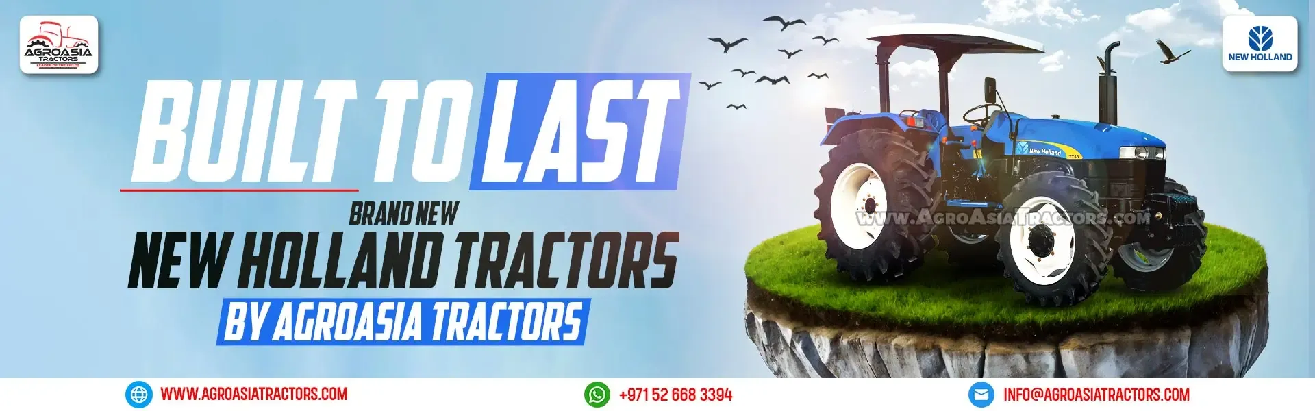 brand new tractors of new holland by agroasia tractors